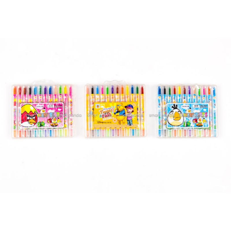 

Crayon Putar Gambar Angry Birds/Pooh Pendek 12 Warna DQ-3001/1011