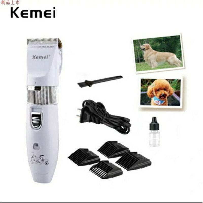 Alat Cukur Bulu Hewan Kucing Anjing Pet Clipper Rechargeable Kemei 107 // Mesin Cukur Hewan