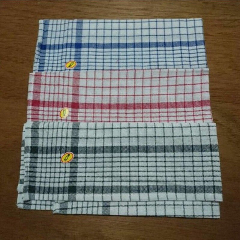 1pcs/ecer KAIN SERBET LAP MEJA MAKAN Piring Cap Gunting UKURAN 50x55 motif kotak BAHAN KATUN SERAP AIRTERMURAH