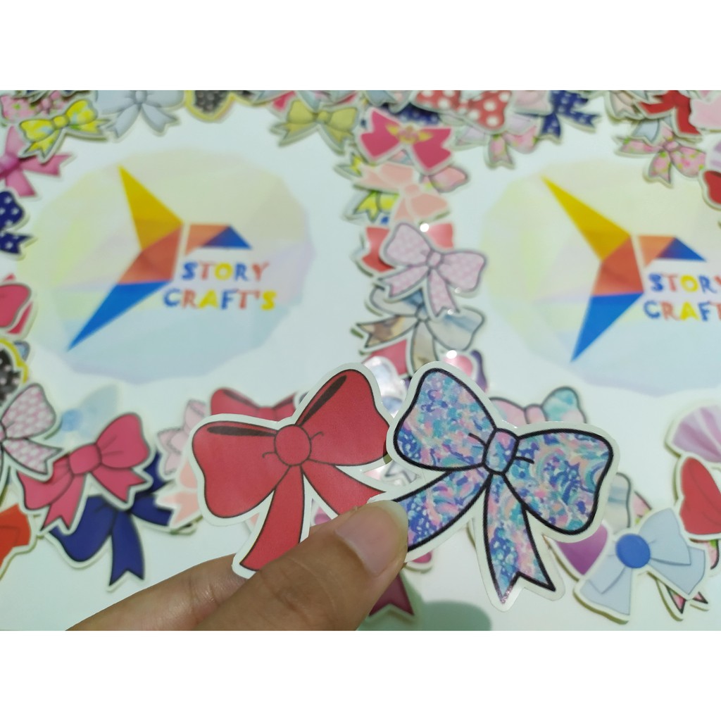 

Sticker Animasi Pita Lucu Dasi Kupu - Kupu Mini