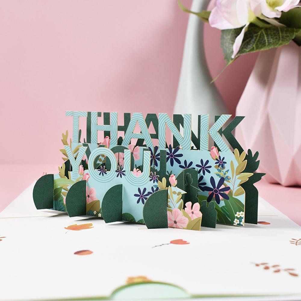 [Elegan] Mother's Day Card 3D Pop-Up Flowers Bouquet Untuk Ibu Ayah Ulang Tahun Wishes Festive Supplies