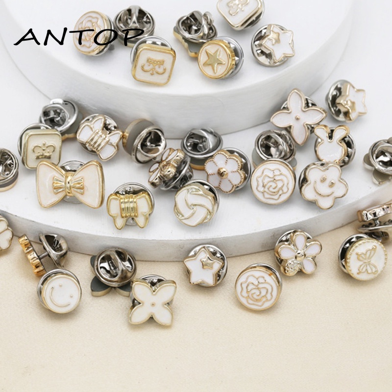 Pin Bros Bentuk Bunga Ikatan Untuk Aksesoris Perhiasan Pakaian ANTOP