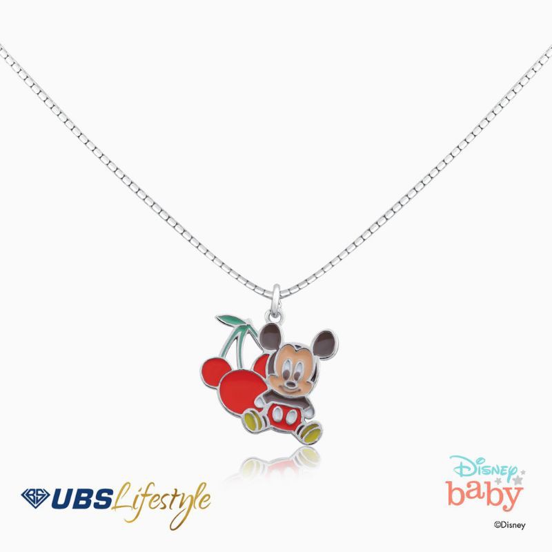 CINCIN ANAK EMAS PUTIH UBS DISNEY MICKEY MOUSE - 17K PUTIH - KKY0243