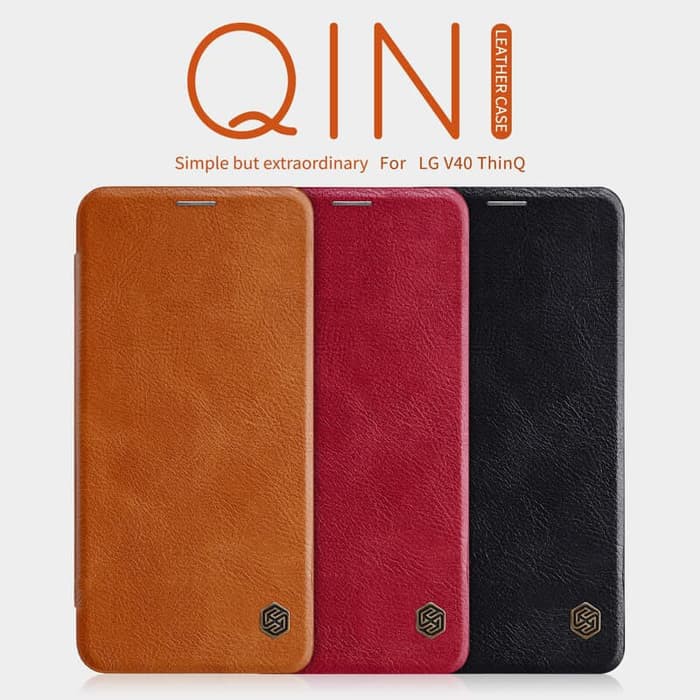 Flip Cover LG V40 Nillkin Qin Leather Flip Case Original