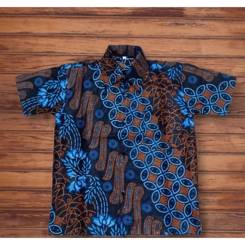 batik anak - kemeja lengan pendek anak laki2 - baju seragam batik anak