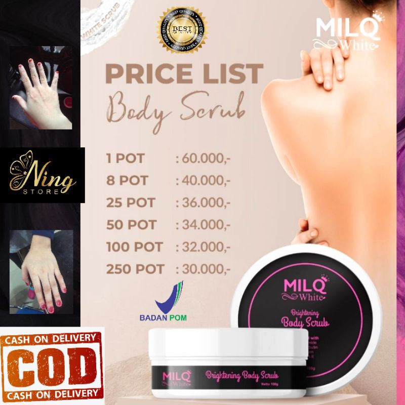 LULUR MILQWHITE || SCRUB || BODYSCRUB WHITENING