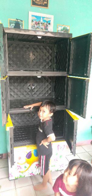 Lemari Plastik Lemari Pakaian Homey Premium Jerpah Susun 4 (jumbo)