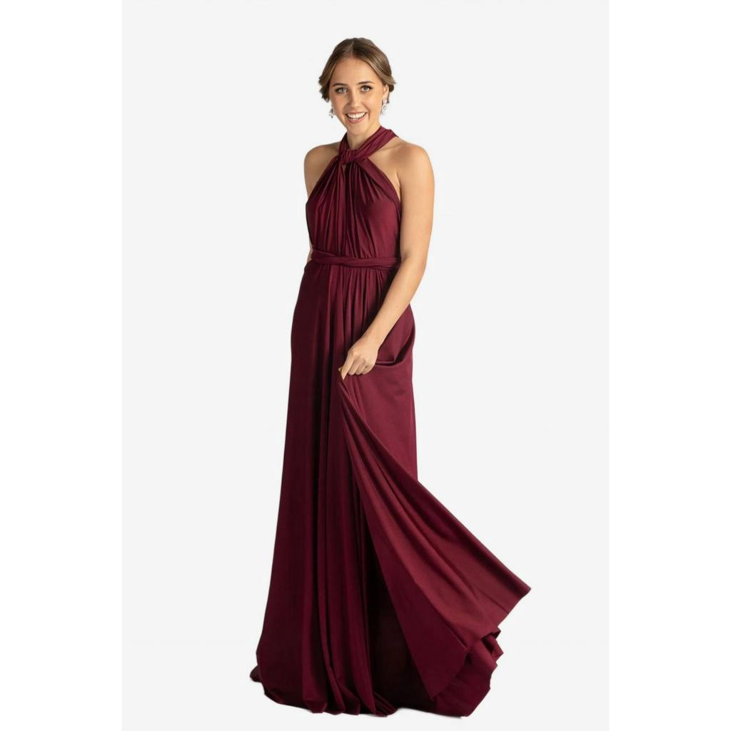 READY Dress Pesta Premium Gaun Kondangan Multiway Dress Convertible Infinity Dress Bridesmaid Maroon