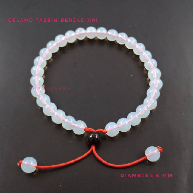 Gelang Batu Berjad Api Dim 6mm Dan 8mm Keren dan Trendy