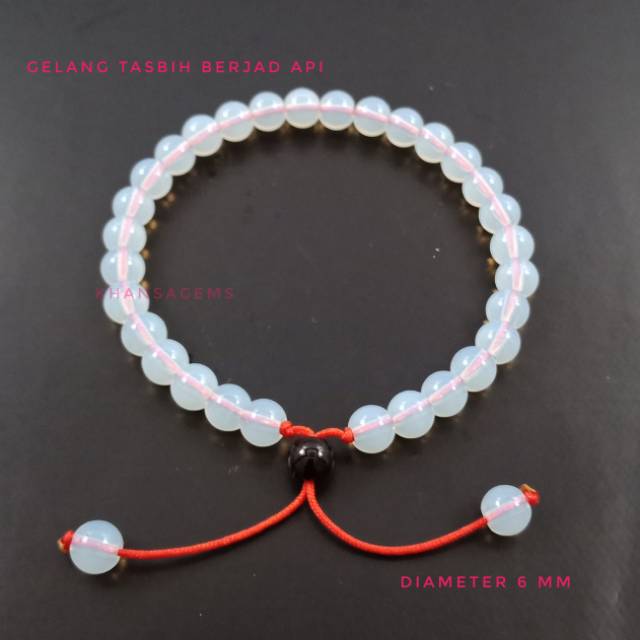 Gelang Batu Berjad Api Dim 6mm Dan 8mm Keren dan Trendy