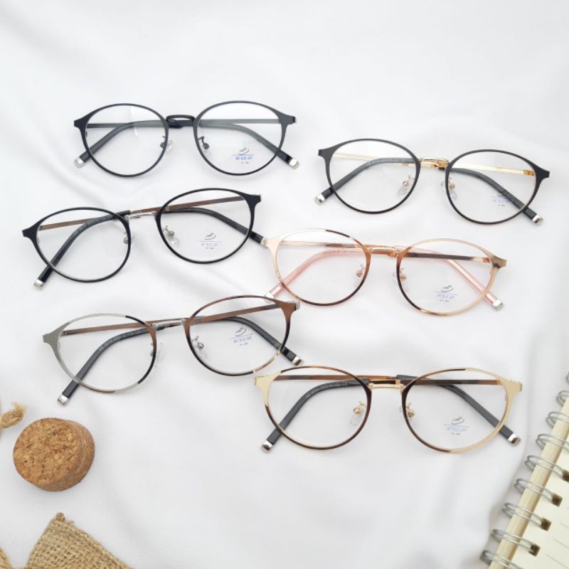 Kacamata/Frame 9614 Size 50-16-134 Paket lensa radiasi photocromig Mines silinder plus