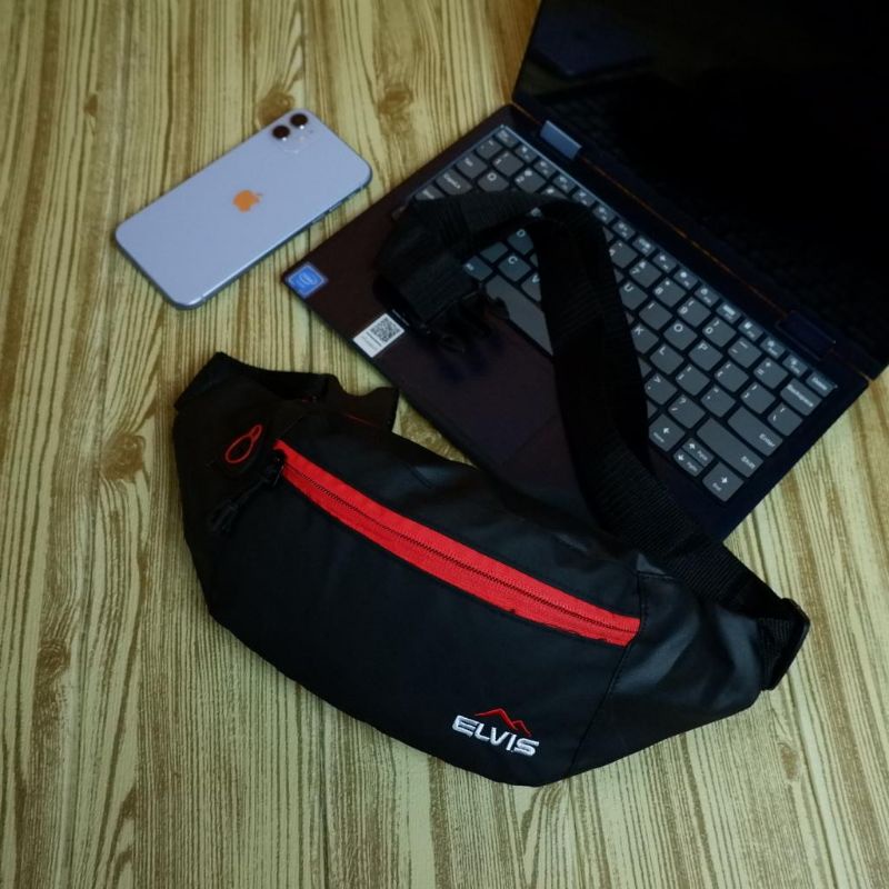 Tas selempang anti air pria waistbag waterproof official elvis aziz