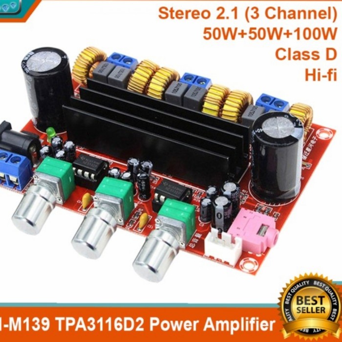 kit 2.1 class d digital amplifier tpa3116d2 tpa3116d tpa3116 2 x 50w - ic smd