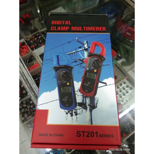 Digital Clam Multimeter Tipe ST201 Tang Amper Alat Pengukur Amper