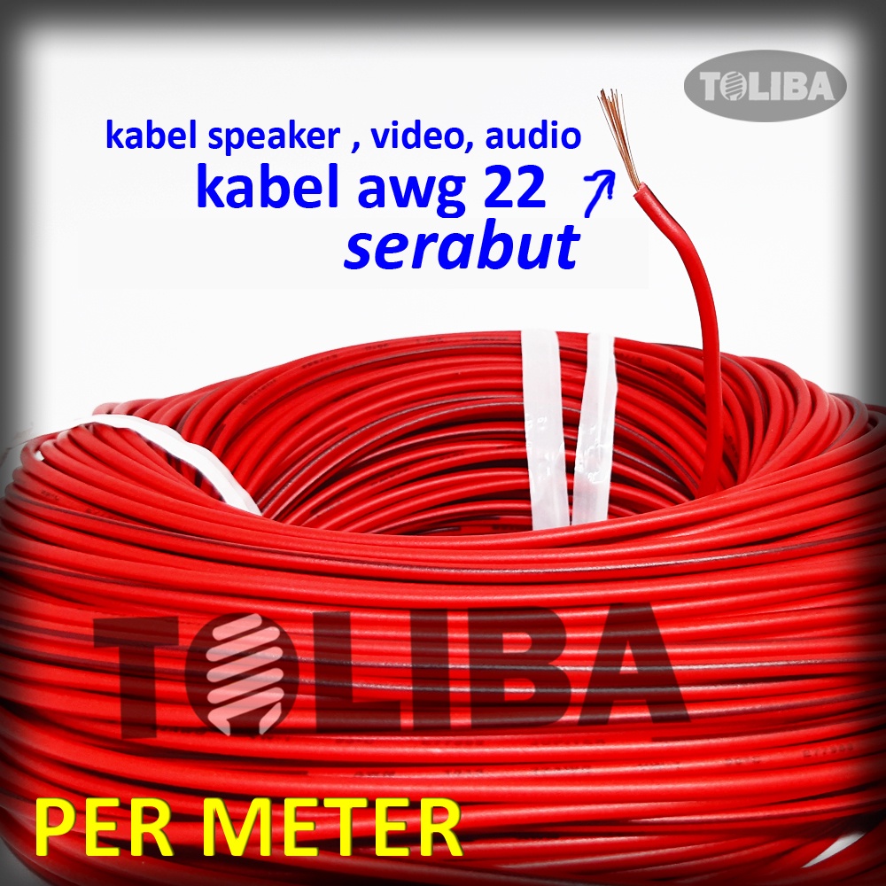 kabel awg 22 kabel audio kabel speaker video / kabel serabut kabel elektro kabel 1x22 kabel tunggal serabut elektronik