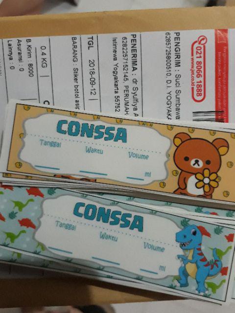 Stiker Botol Asip 50 Ml Isi 60pcs Custom