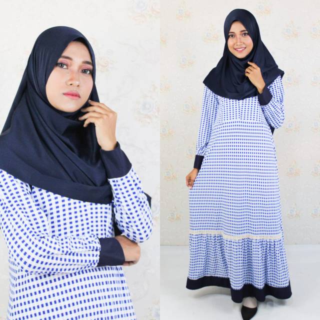 Gamis onde misbee motif kotak