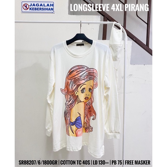 Longsleeve 4xl katun tc motif wanita pirang free masker eleven twentytwo by ibg