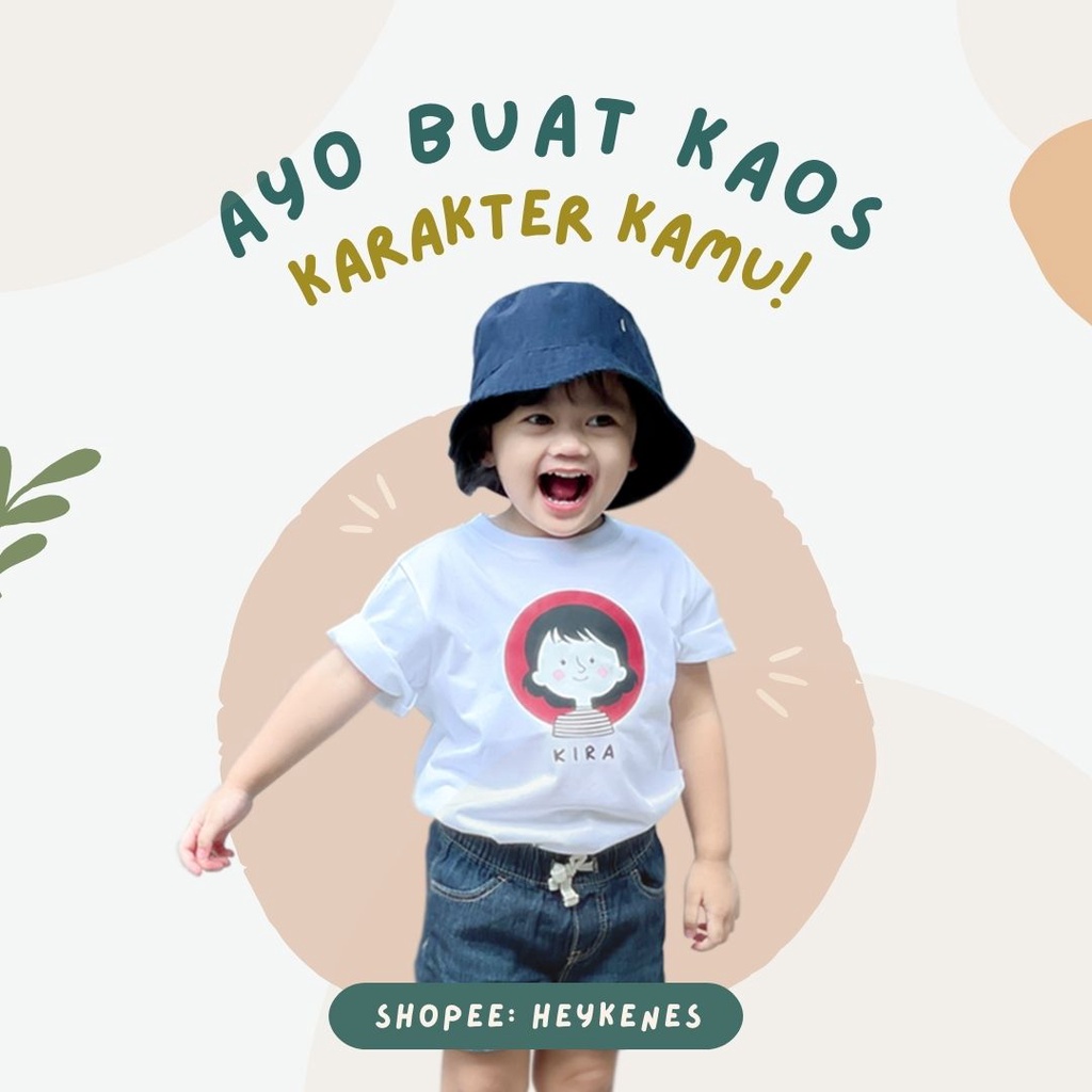 Heykenes Kaos Anak Custom Character Cotton 30s