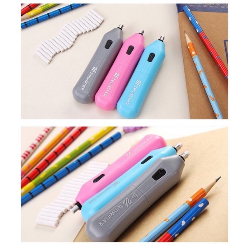 electric pencil eraser - penghapus pensil elektrik otomatis