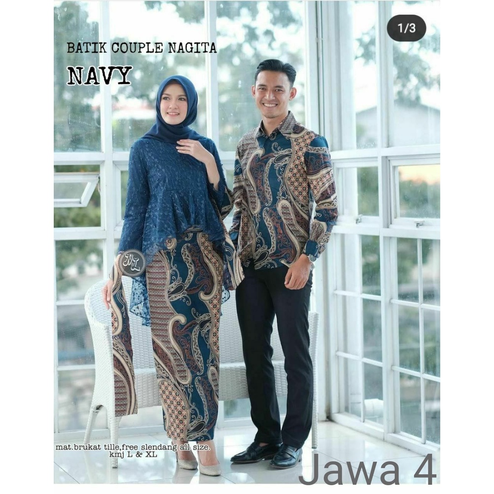 KHANSABATIK [ADA JUMBO] TERMURAH! BATIK KEBAYA COUPLE TERBARU PASANGAN JAWA 4 BROKAT Kebaya Tunangan Lamaran