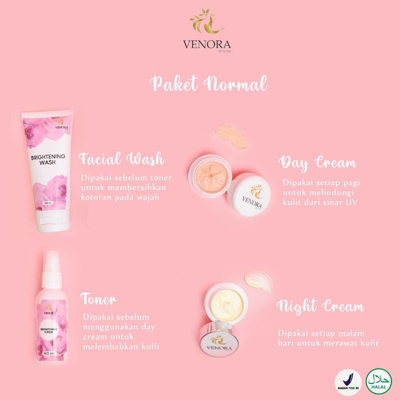 TERLARIS ! [ECER] VENORA SKINCARE / VENORA BEAUTY MEMBERIKAN EFEK KULIT WAJAH SEHAT BEBAS JERAWAT BIKIN WAJAH BEBAS KOMEDO