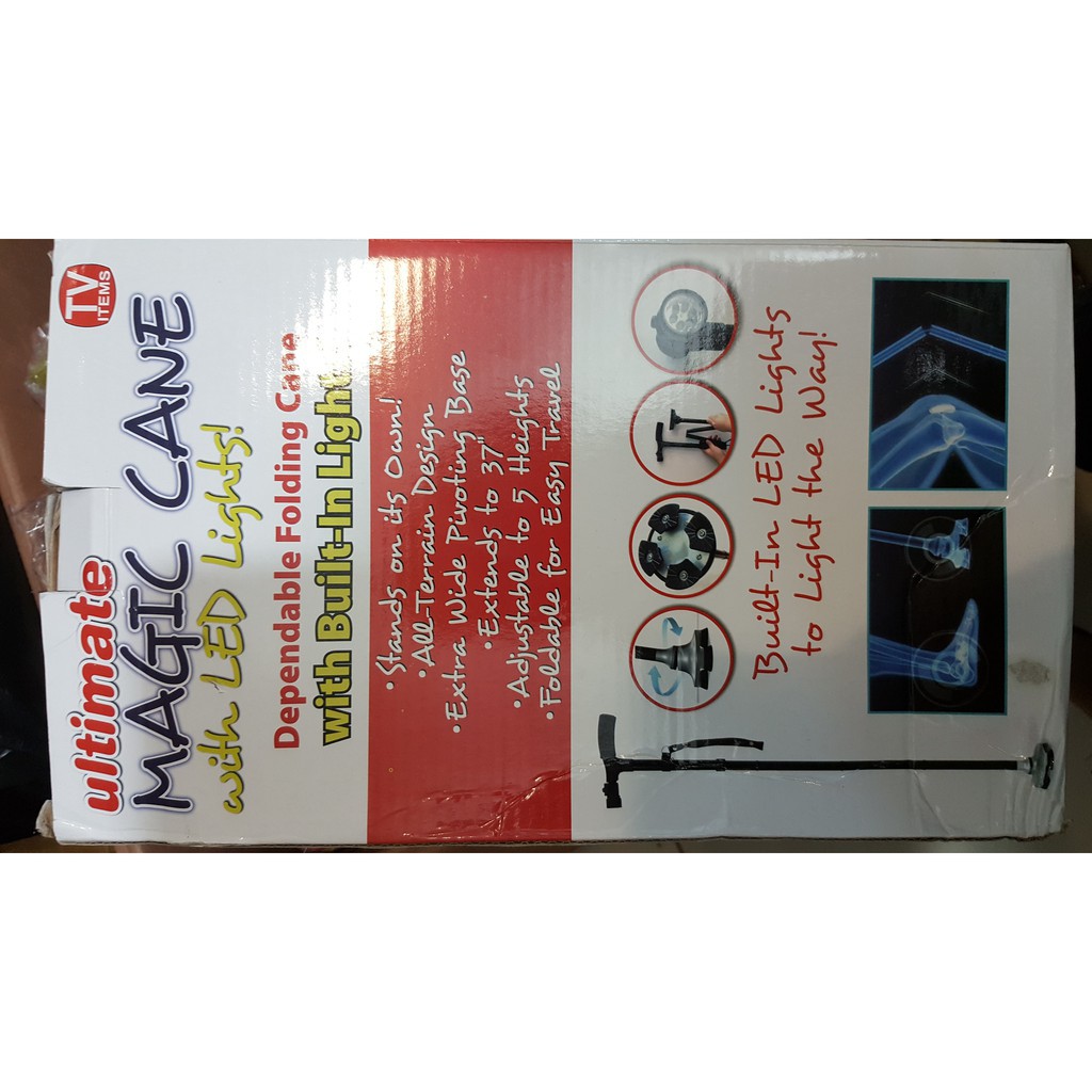 Tongkat Lipat Alat Bantu Jalan Manula Folding Magic Cane With LED