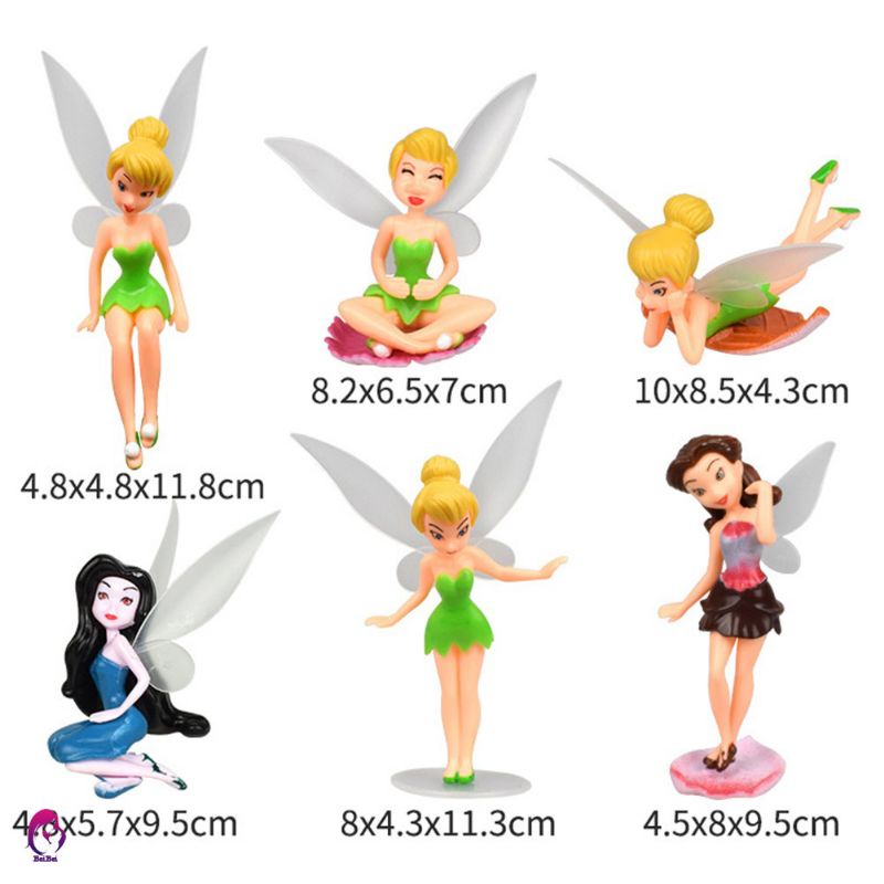 mainan miniatur tinkerbell isi 6pcs