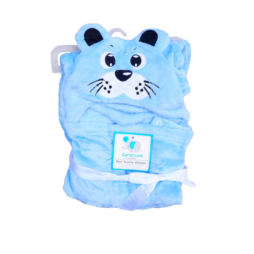 Selimut Bayi Topi Boneka / Selimut Karakter Fleece