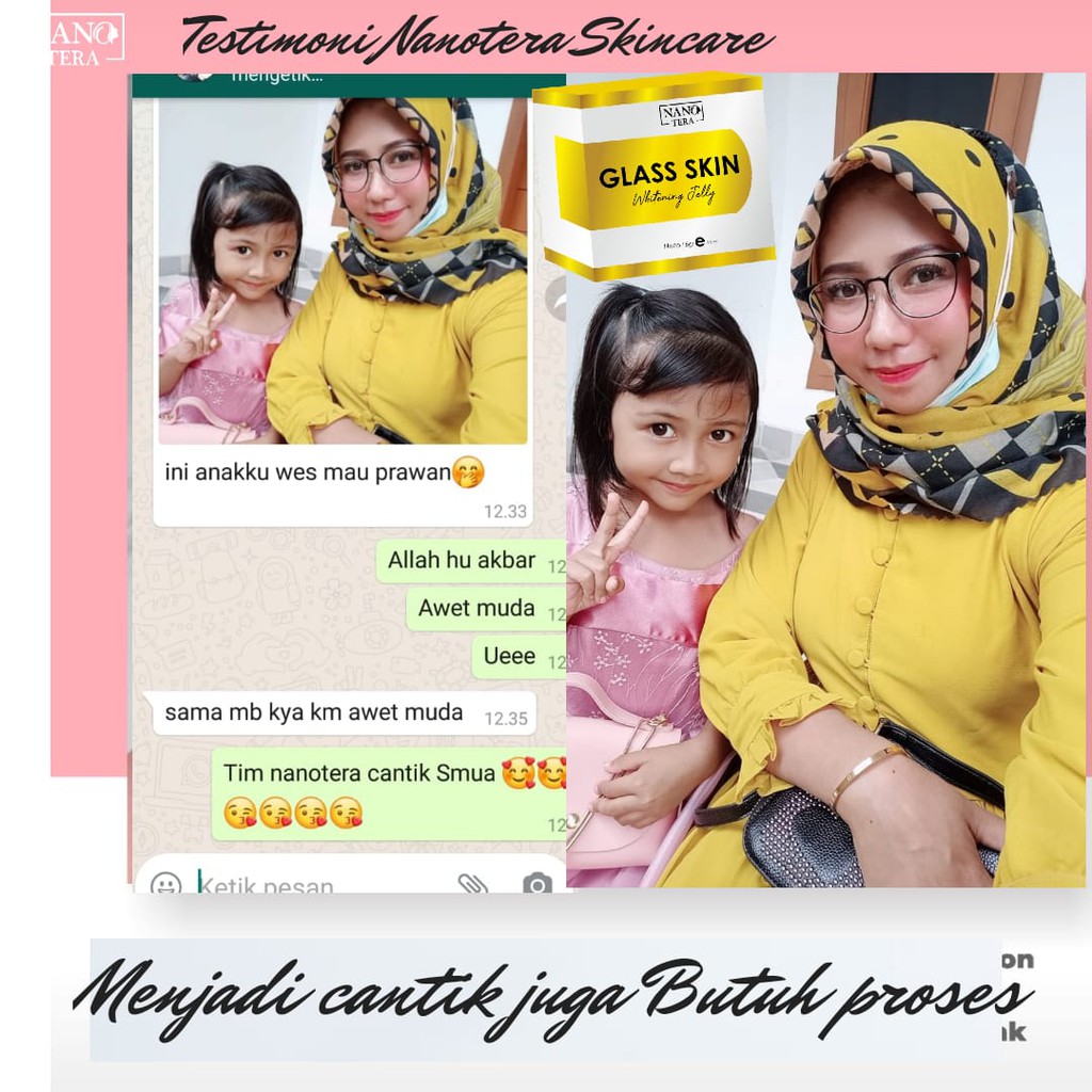 Skincare Cream Wajah Whitening Booster Glass Skin White Nano Tera Krim Pemutih Glowing BPOM