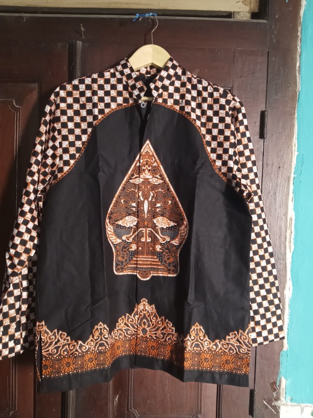 Setelan Clana Sarung & Koko Batik Solo Modern Lengan Panjang Dan Pendek Gunungan Hitam Kotak Kotak