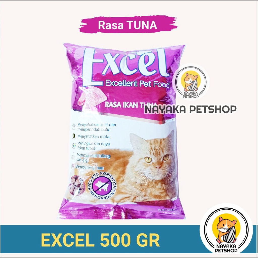 Excel 500 gr Pakan Makanan Hewan Kucing Cat Food