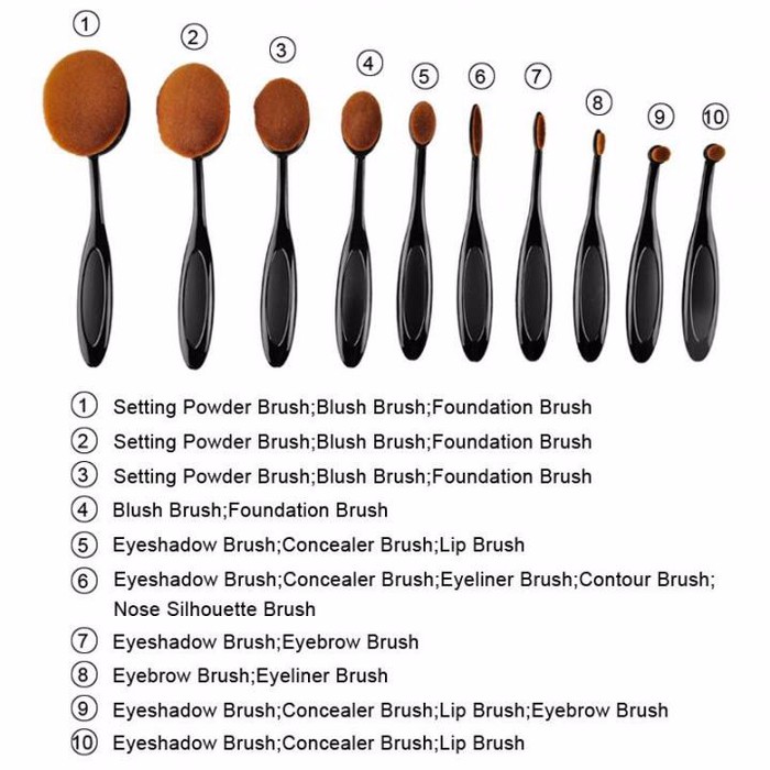 KUAS Bobbi Brown Multipurpose Oval Make Up Brush 10 in - BRUSH MAKEUP - KUAS MAKE UP