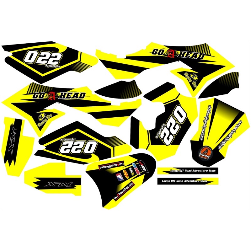 sticker / striping decal KAWASAKI KLX DTRACKER kuning full body