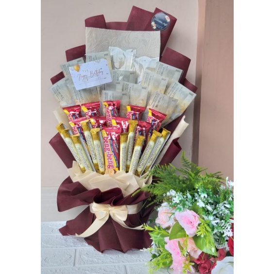 

buket uang/buket snack/buket coklat