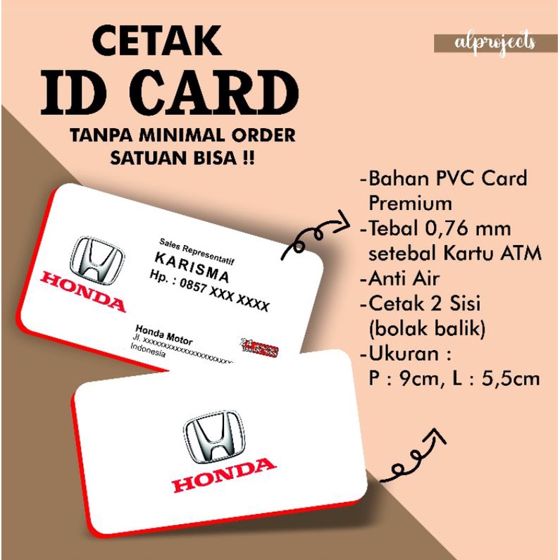 

CETAK ID CARD SATUAN PVC BOLAK BALIK | MEMBER CARD | RESELLER CARD