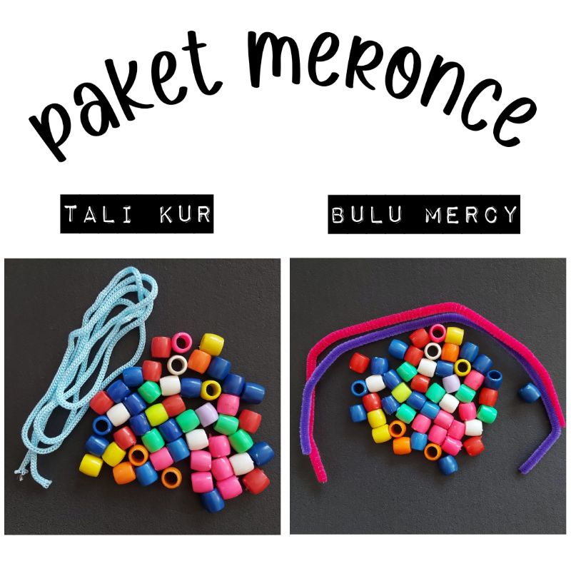 Mainan meronce anak paket meronce anak PAUD meronce manik manik mainan montessori anak meronce manik
