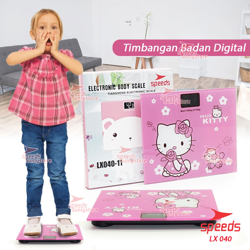 Timbangan Badan Mini Digital Design Kartun 180 KG Timbangan Anak Speeds