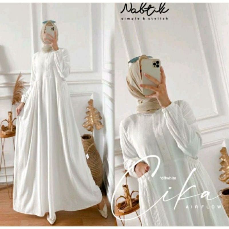 [Fashion Muslim] Gamis CIKA | ANYA DRESS Maxy Crinkle airflow | terbaru terlaris