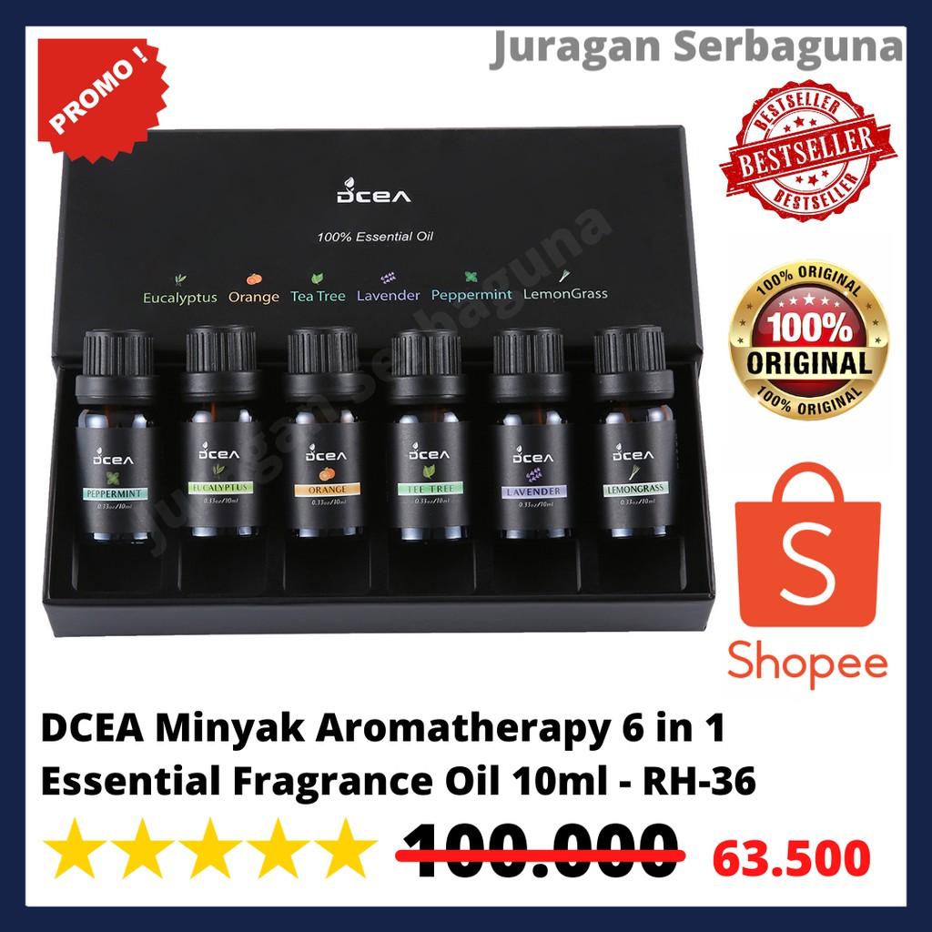 DCEA Minyak Aromatherapy 6 in 1 Essential Fragrance Oil 10ml - RH-36