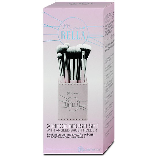 BH Cosmetics Mrs. Bella 9 Pcs Brush Set Bonus Brush Holder