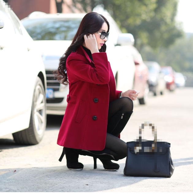 IMPORT Coat Wool Trench Mantel Wool Tebal Winter Import Wanita Musim Dingin