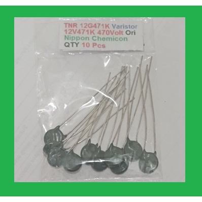 QTY 10 Pcs TNR 12G471K Varistor 12V471K 470Volt Ori Nippon Chemicon