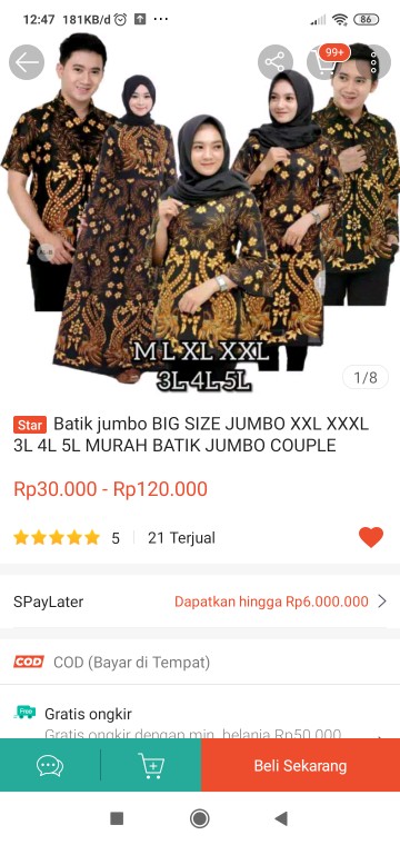 Batik Jumbo Big Size Jumbo Xxl Xxxl 3l 4l 5l Murah Batik Jumbo Couple