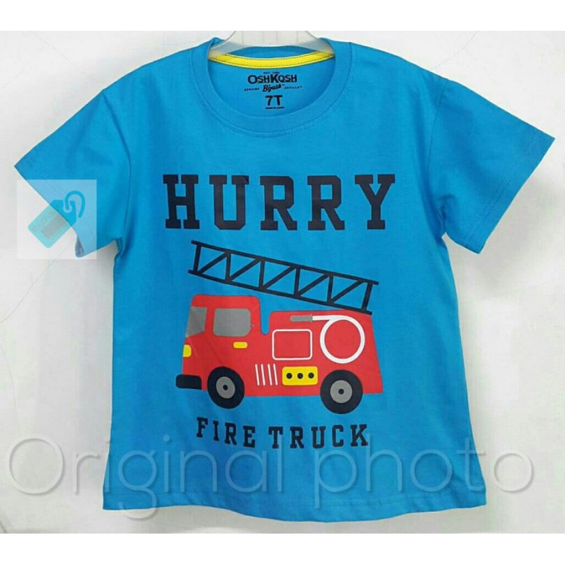 Kaos Anak Karakter Fire Truck Size 1-6