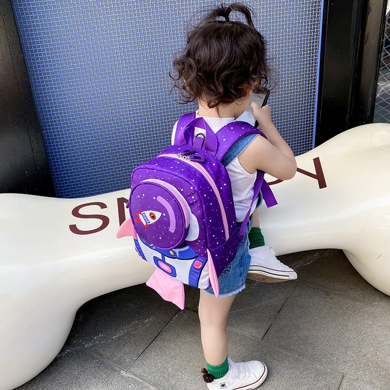 HappyOliver TAS ROCKET FLY BACKPACK tas import anak resleting tRansel anak laki perempuan tas ransel anak tas sekolah paud