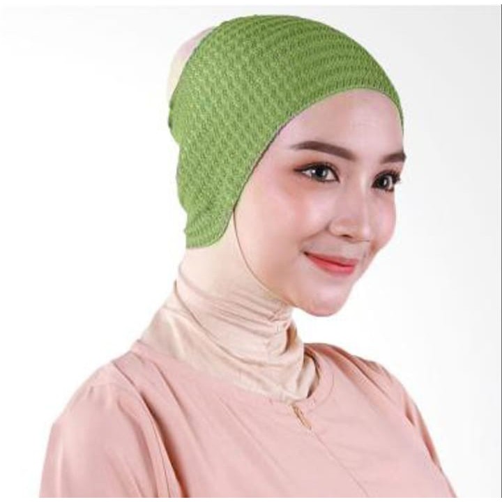 PROMO COD - TERMURAH Ciput Rajut 1 Warna Ayra Paket Isi 10 Pcs | Inner Bandana Rajut 1 Warna