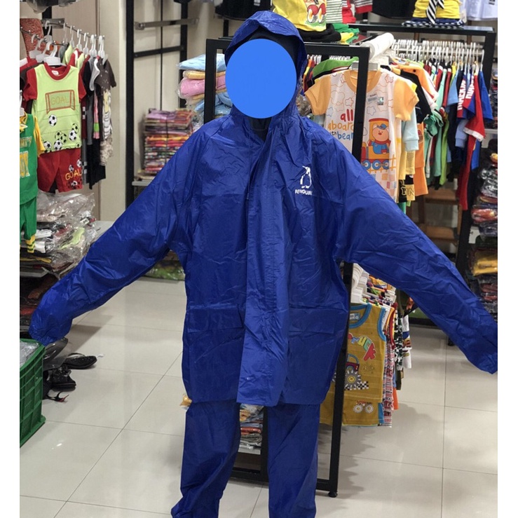 JAS HUJAN PENGUINS JAKET CELANA P-2631i (Bahan PARASIT/nylon) Size XXL JAS HUJAN MANTEL PENGUIN (CELANA LEBIH BESAR) Super Quality