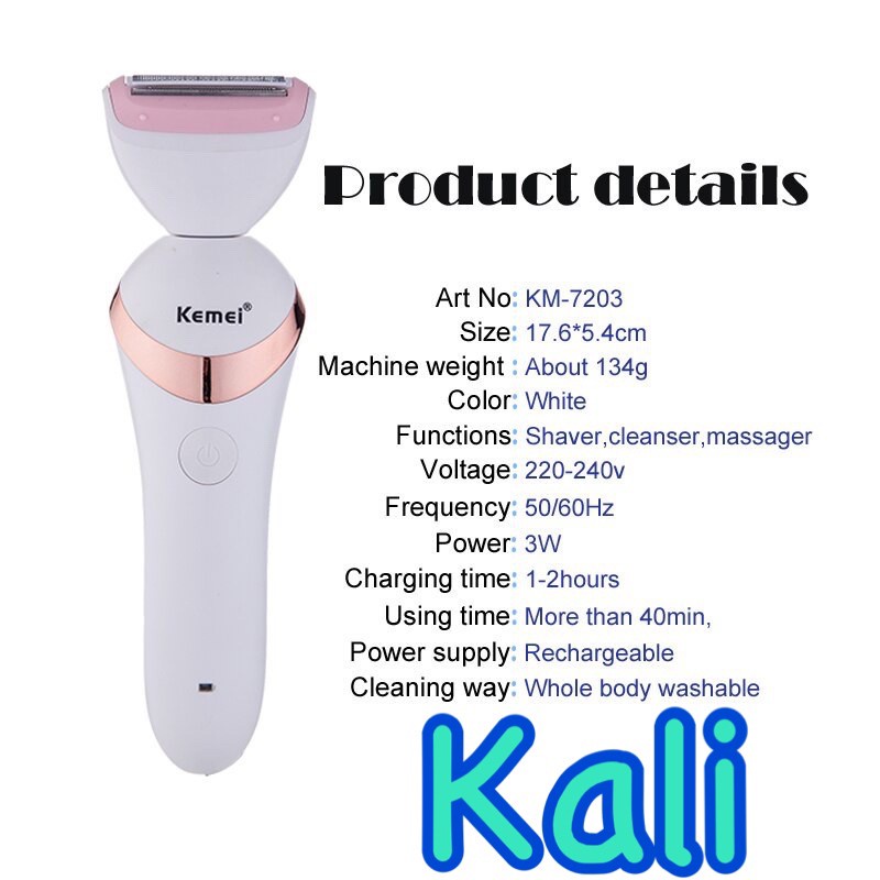 Kemei kM-7203 3in1 rechargeable