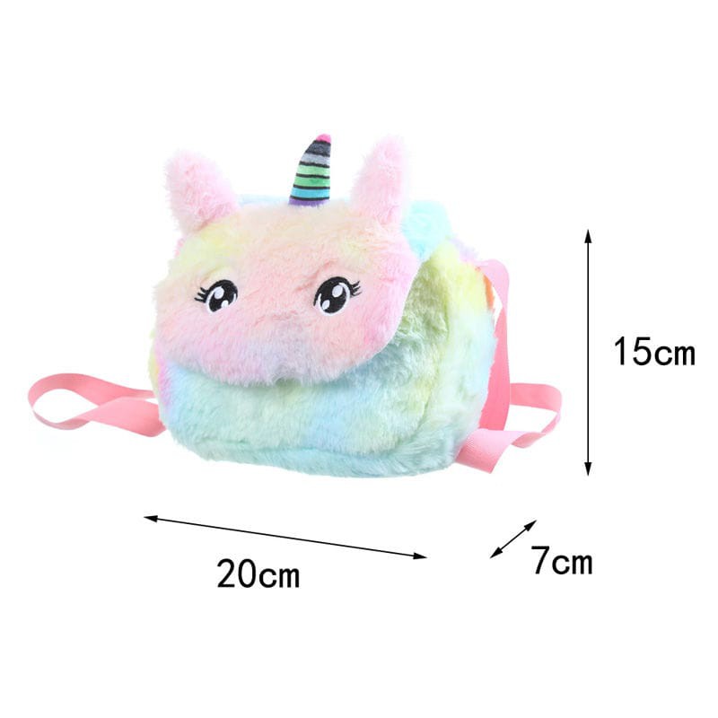 Tas Sling Bag Anak Tas Unicorn Boneka Plush Tas Selempang Anak